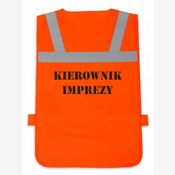 Kamizelka odblaskowa - Kierownik Imprezy - Pomarańczowa
