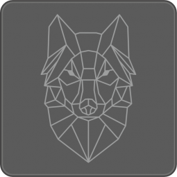 Naklejka odblaskowa tekstylna 3M Carbon Black - Wilk